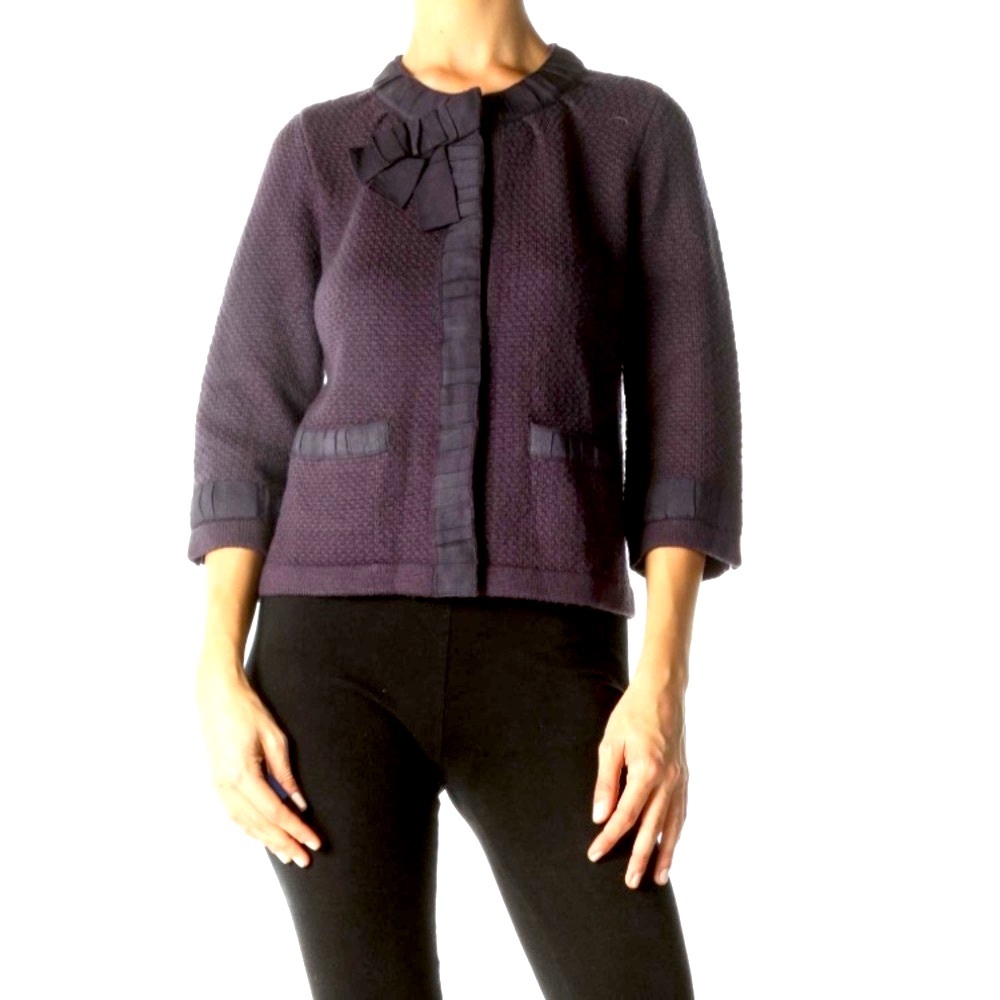 Ann Taylor bow neck cropped jacket LP